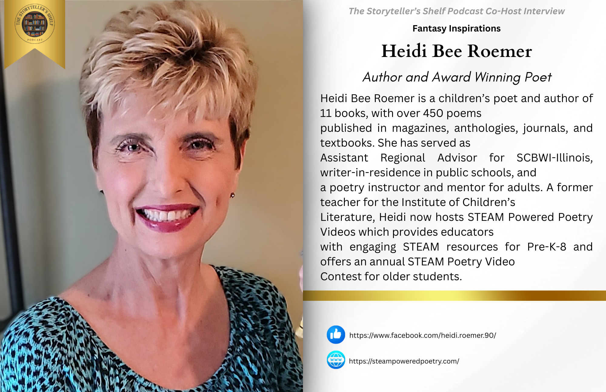 Heidi Bee Roemer – The Storyteller’s Shelf Podcast